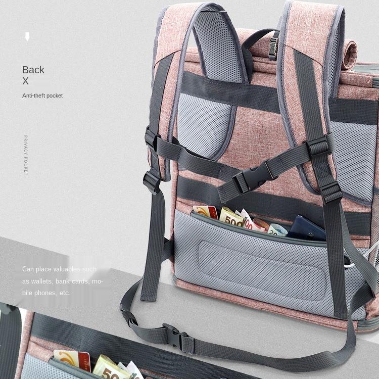 Tašky na přenášení koček Prodyšné otvory Skládací cestovní taška na zvířata pro kočky a malé psy Taška s dvojitými dveřmi