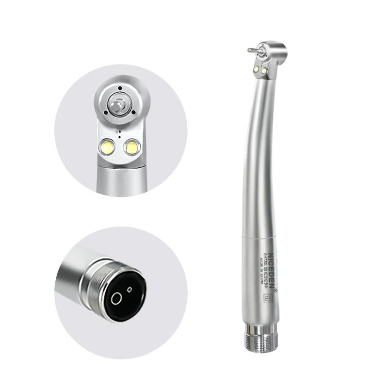 Niceden Kinder Mini Kopf 2 LED Dental High Speed Handstück Luftturbine 2/4 Loch