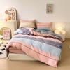 Pure cotton thickened and ground four-piece set of bedding, three-piece set of quilt cover for college students, bed sheets for mothers and babies in