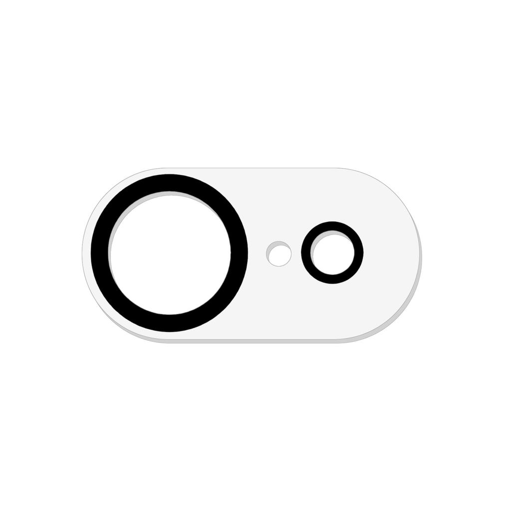 For iPhone 16e Camera Lens Protector with Black Circle Design Tempered Glass Lens Film