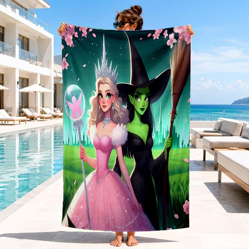 Magic witch And Friendship Beach Towel, Microfiber Beach Towel, Perfect For Pool, Beach, Travel, Home Decor Beach Party Fan gifts