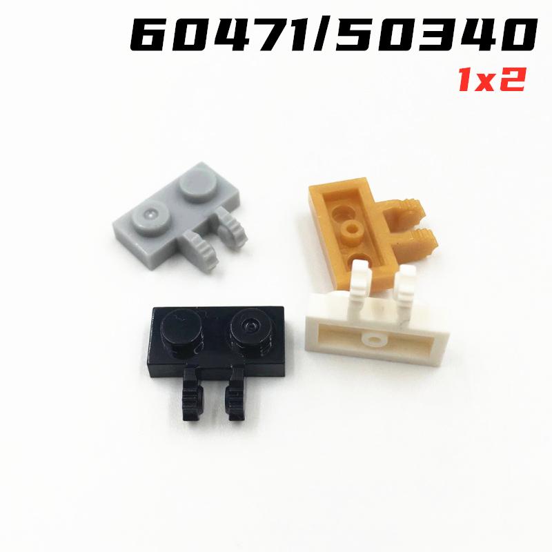 Regenbogen-Schwein MOC Teile 60471 50340 Scharnierplatte 1x2 Verriegelung mit 2 Fingern Kompatible Steine DIY Baustein Partikelspielzeug