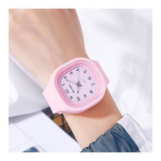 Square Watch for Women, Silicone, Waterproof, Sports, Cute, Student, Simple, Arm Watch, For Women, Stylish, Casual, Arabic Numerals, Easy To Read