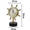 Silent Table Clock Antiqued Brass Desk Clocks Modern Luxury Office Metal Clock Tabletop Living Room Decoration and Accessories