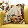 Game G-enshin I-Impac-t World Various Sizes Square Pillow Case For Car Home Bedchamber Decor