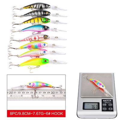 Zestaw przynęt wędkarskich Sztuczna twarda przynęta   Przynęta wędkarska Minnow Przynęta typu Swimbait Crankbait Przynęty
