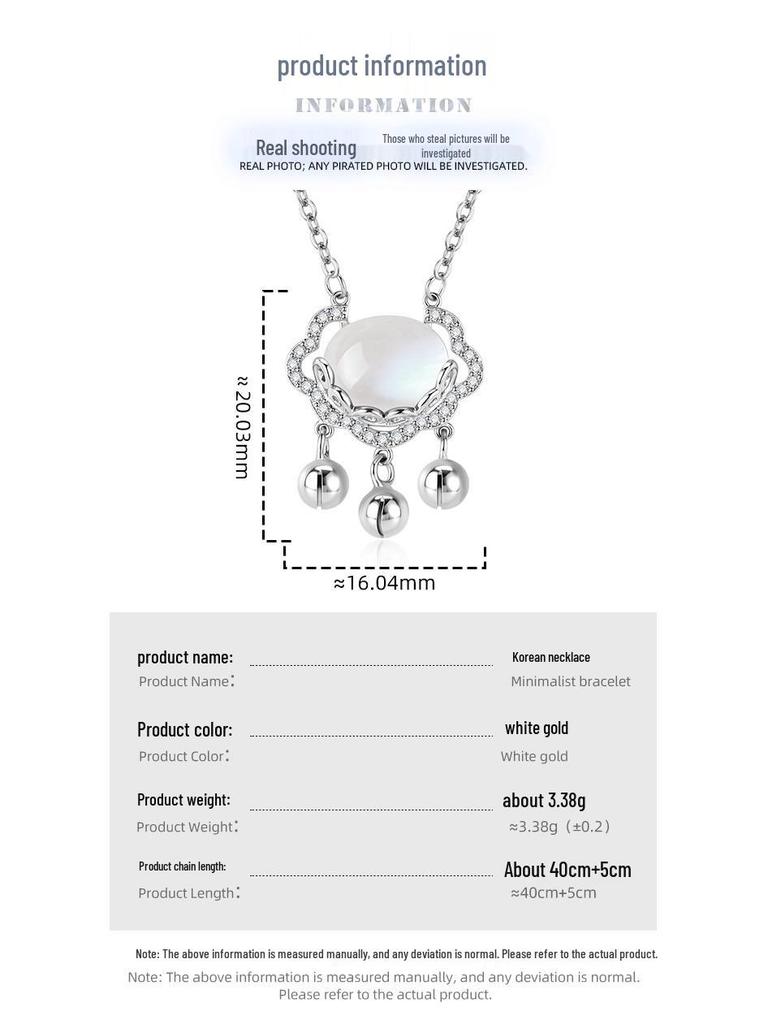 Agate Peace Lock S925 Sterling Silver Necklace – Auspicious Cloud Longevity Pendant for Women