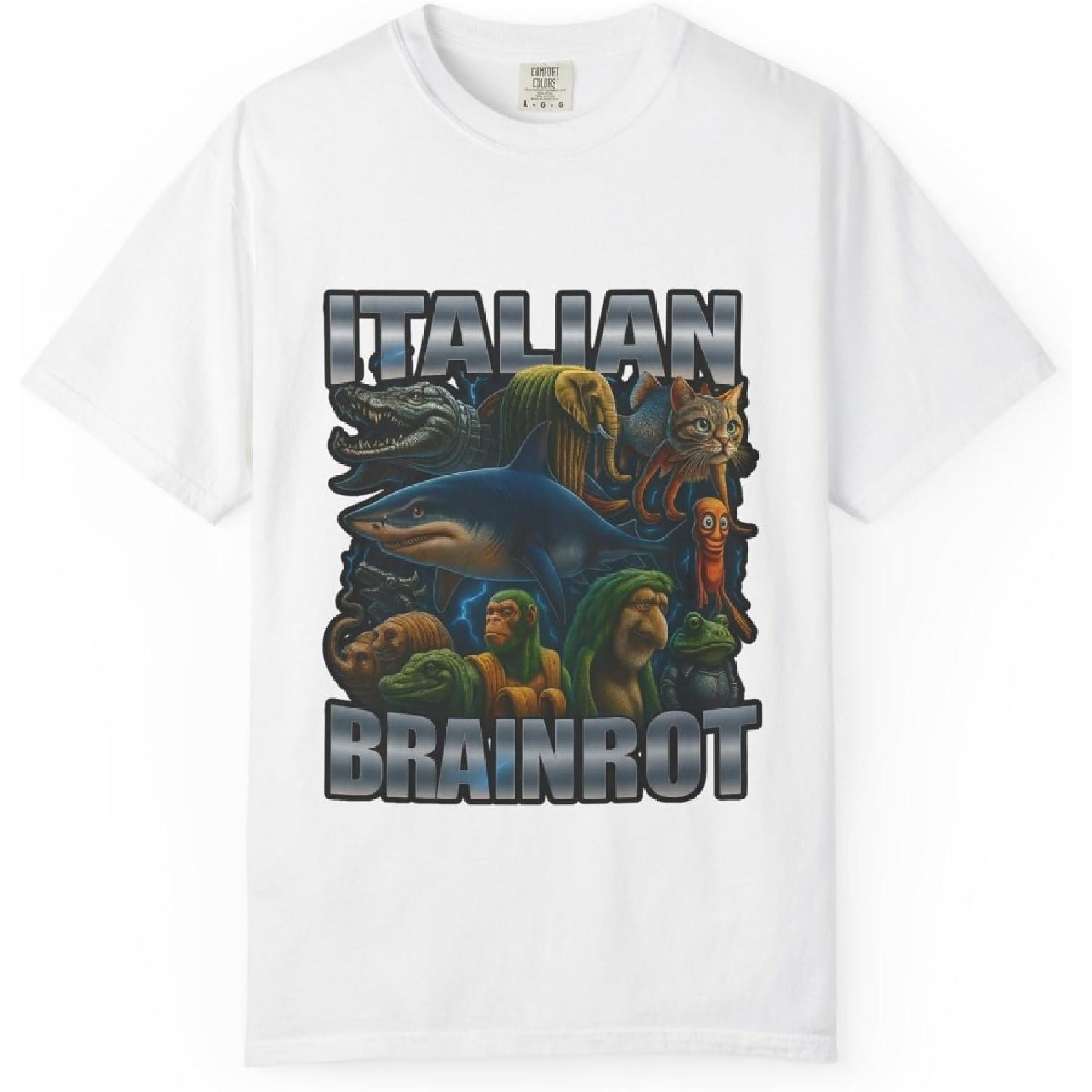 Итальянская футболка Brainrot, BRR BRR Patapim, Bombini Guzzini, Trippi Troppi, Bombardiro Crocodilo S