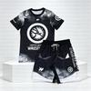 2026 Nouveau Ensemble Sportif de Lutte Mondiale Unie Hommes Rash Guard Noir Blanc Graphique & Short Séchage Rapide Combinaison d'Entraînement MMA Combat