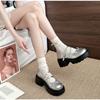 Fashion Chunky Platform High Heels Pumps Women Bowknot Shoes 2025 Autumn Leather Buckle Mary Jane Shoes Woman Thick Heeled Lolita Shoes