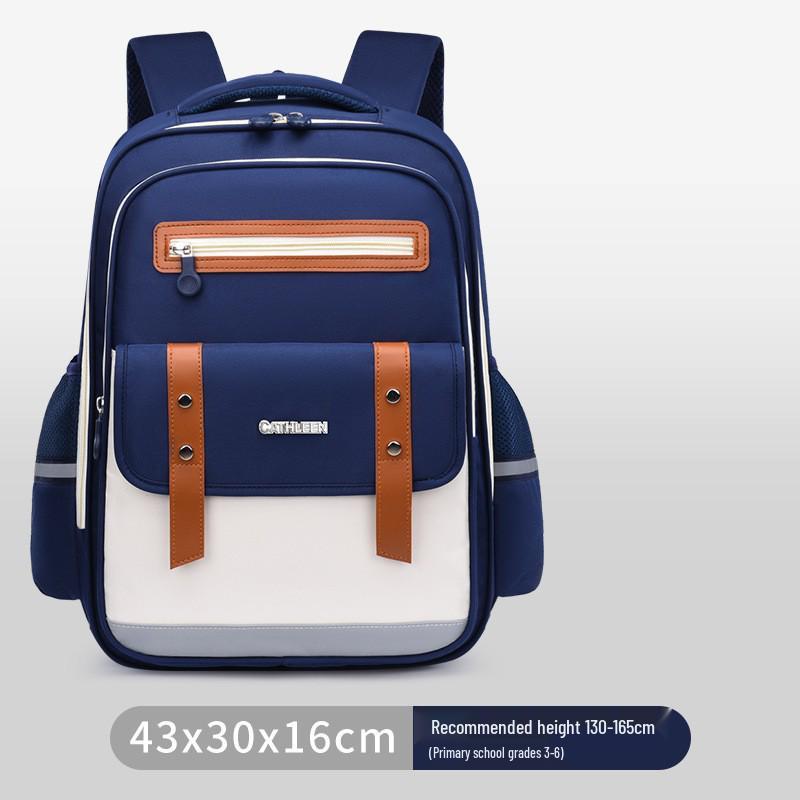 Capybara Oxford Spine-Support Backpack for Grades 1-6: Boys & Girls School Bag