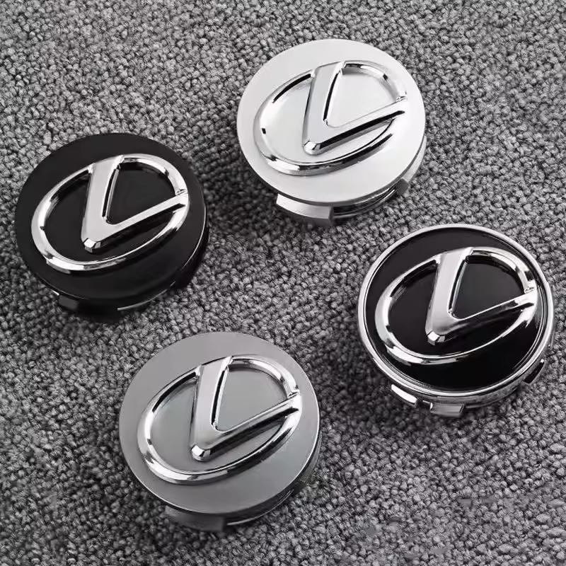 Zestaw 4 szt. 62 MM Dekoracja Odznaki Pokrywek Środkowych Felg Kół Samochodowych do Lexus RX300 IS200 IS250 ES350 CT200H UX250H NX300H RX350