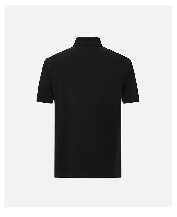 Men's Contrasting Color Embroidered Logo Short Sleeve Polo Shirt