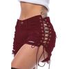 Spring/Summer Elastic Ripped Eyelet Bandage Denim Hot Pants Shorts for Women