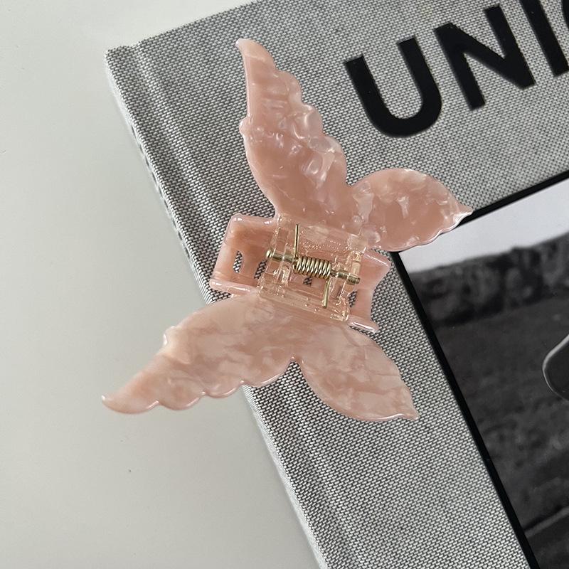 Acetat Schmetterling Haarspange Marmormuster Haarspange Frauen Farbverlauf Haar Krabbe Hinterkopf Haar Hai Clip Haarschmuck