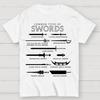 Common Types Of Swords Unisex 100% Cotton Summer Casual Cool Loose T-Shirt