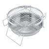 Mini-Grill aus Edelstahl, faltbar, tragbar, runder Grillofen für Outdoor-Camping, Terrasse