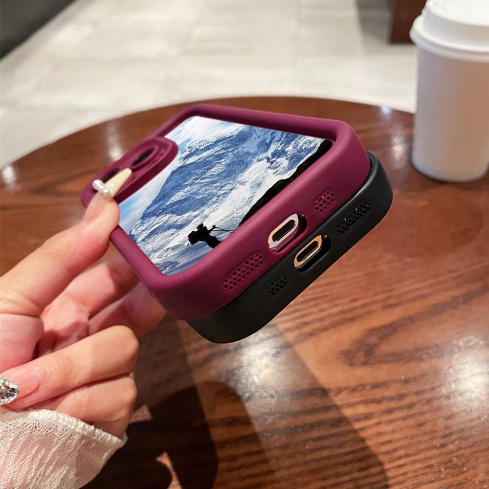 LZ25 Mountain Peak Forest Snow Silicone Phone Case for Infinix Smart 9 Hot 40i Tecno Camon20 Moto G22 G30 OnePlus Google Pixel 9 Shockproof Back Cover