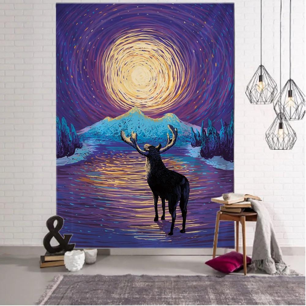 Abstract Home Personality Decoration Bohemian Starry Sky Tapestry Wall Hanging Bedroom Dormitory Fabric