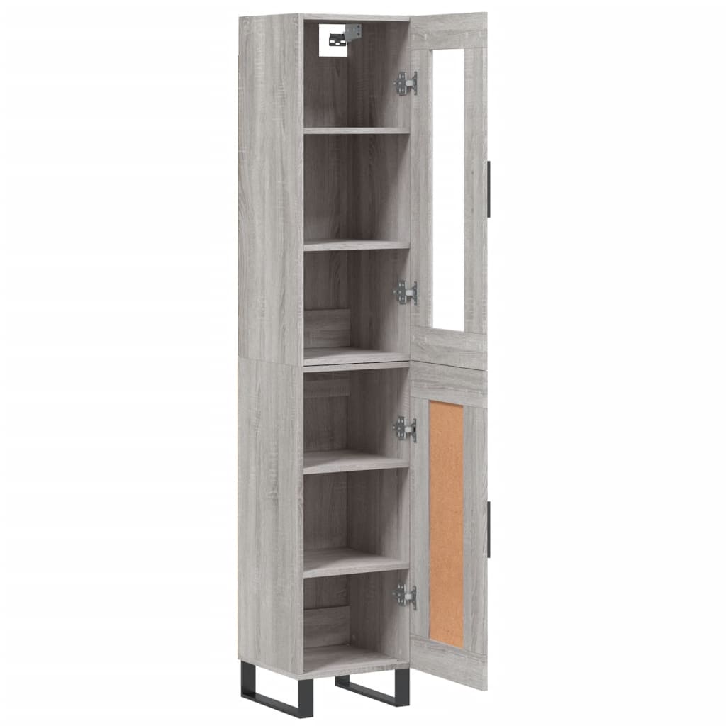 Highboard Gray Sonoma 34.5 x 34 x 180 cm Particleboard