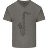 A Saxophone Musical Instrument Brass Band Men V Neck Cotton T-shirt
