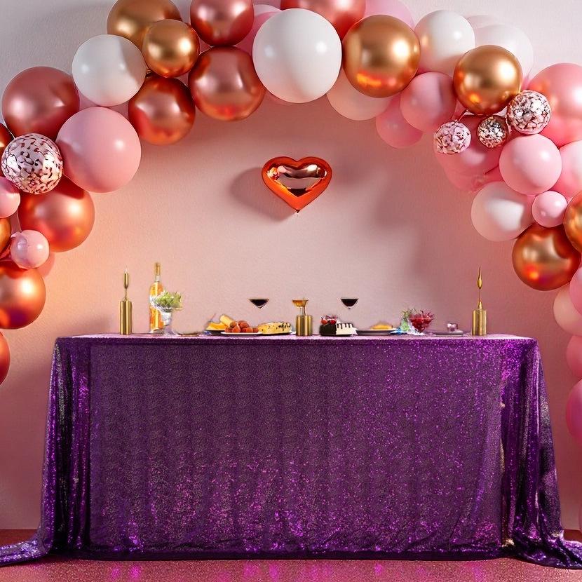 Sequined Tablecloth for Weddings, Banquets, and Parties - Rectangular Large Decoration