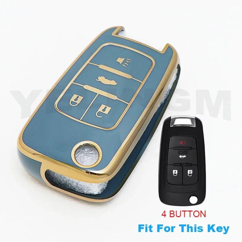 Husă TPU Smart Key Pentru Cheie Auto Chevrolet Fob pentru Chevrolet Chevy Cruze Malibu Camaro Aveo Equinox Impala Sonic 2 3 4 5 Butoane