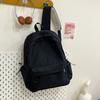 Schoolbag new college student schoolbag female Korean version ins large capacity simple solid color backpack junior high school backpack