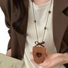 Leather Eyeglasses Storage Bag Pendant Leopard Print Glasses Clip Hanging Neck Pouch Daily Outfit