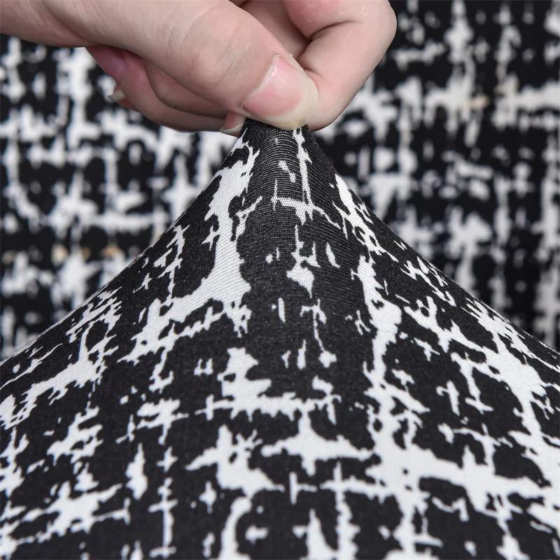 Elastic Tub Club Chair Cover Geometric Printed Bar Armchair Slipcovers Spandex Stretch Small Sofa Covers Furniture Protector