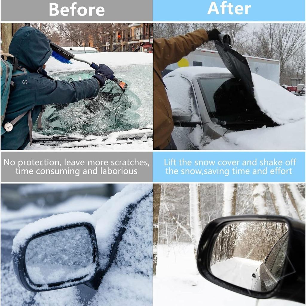 Car windshield anti-frost snow cover with side mirror cover thickened winter waterproof car clothing SUV commercial vehicle