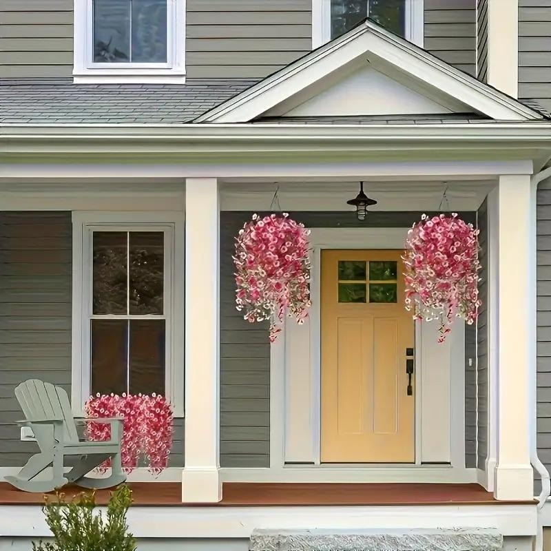 1Piece Artificial Hanging Sunflower Weather Resistant  Decoration For Household Garden Wedding Garden Decoration Decorative Flower Bunch