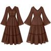 Abito Formale da Donna Medievale Rinascimentale Retro Irregolare per Palcoscenico