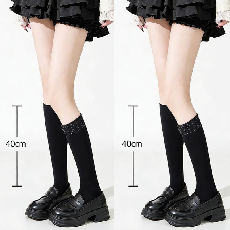 Cat Paw Silicone Dot Grip Over Knee Socks Spring Summer Solid Compression Thigh High Stockings For Women Girls Jk Aesthetic New