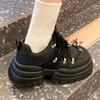 A New Style of Single-shoe Casual Sports Women's Shoes with Lace-up Custard Soles and Low Top