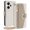 For Xiaomi Redmi Note 13 Pro+ 5G Crossbody Case Zipper Pocket Phone Cover with Makeup Mirror