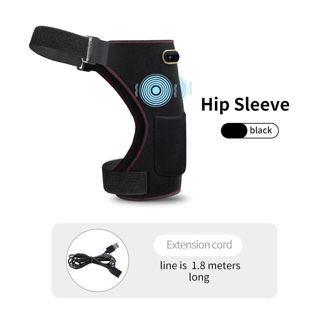 Portable Electric Heated Hip Massager Vibration Kneading for Sciatica Pain Relief Muscle Recovery Winter Warm Gear