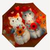 1pc cat flowers Automatic Open/Close Umbrella Compact Folding Umbrella with 8-Rib Shaft for Women/Men, Portable Travel Umbrella,1156S