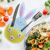 Easter Knife Fork Holder Pocket Rabbit Eggs Bunny Cutlery Bag for Easter Party Table Decor Tableware Cover Ornaments