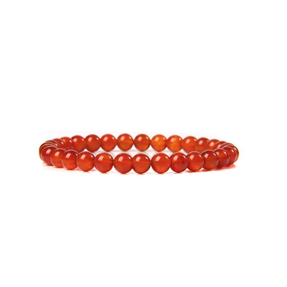 6mm Stone Bead Bracelet for Men and Women, Healing Crystal Stone Round Bead Bracelet Set, Elastic Energy Bracelet