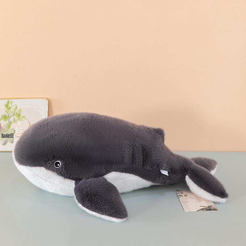 Плюшевая подушка Синий кит - Мягкая игрушка - Животное океана 35cm 150g