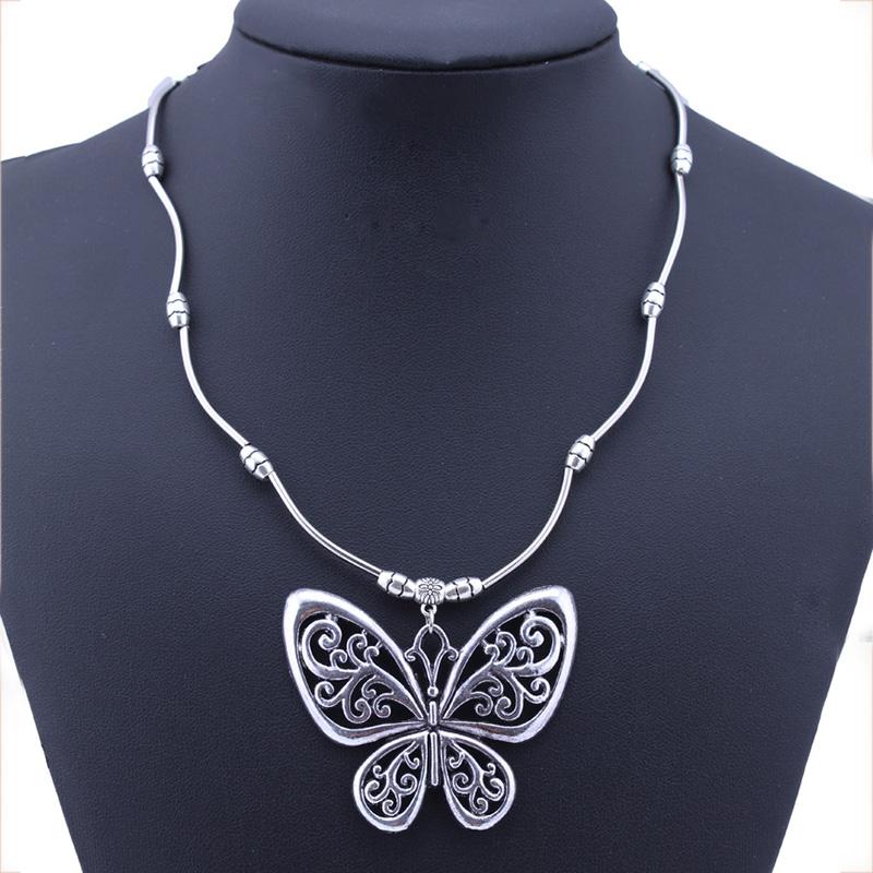 Aihua Böhmen Türkis Stein Halskette für Damen Choker Collier Femme Handgefertigte Ethnische Anhänger Halsketten Statement Schmuck