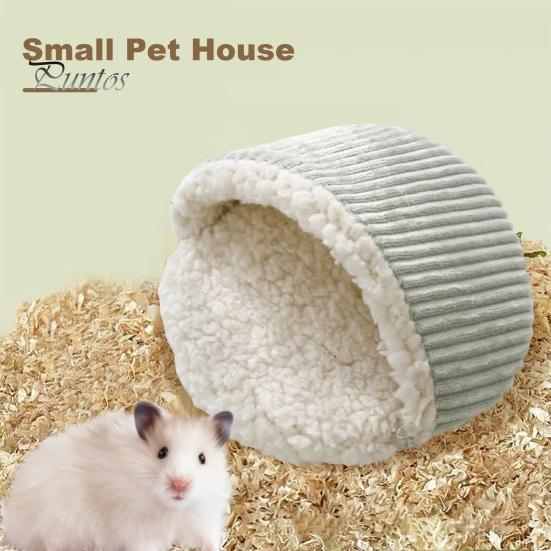 Hamster Nest Warm Bed Cozy Sleeping House Small Pet Cave Soft Guinea Pig Resting Place for Dwarf Rabbits Ferrets Hedgehogs Squirrels