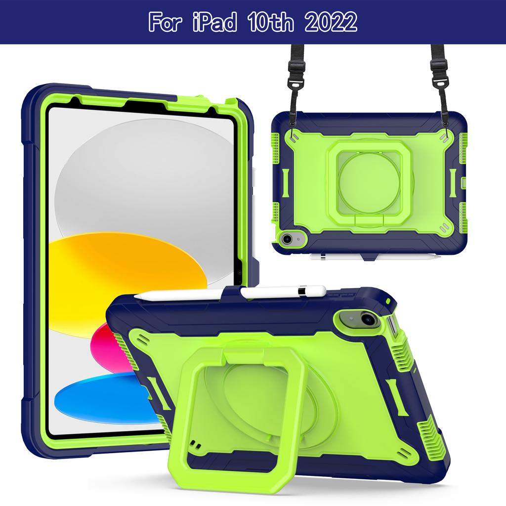 Stand Case Universal for IPad A16 2025 11th 10.9 2022 10thGen A3354 A3355 A3356 A2757 A2777 A2696 360 Rotating Handle Grip Cover