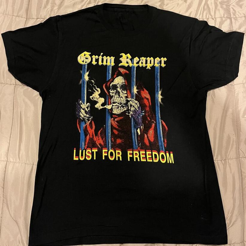 Grim Reaper Lust for Freedom T-Shirt Full Size Gift For Fan RS271 S