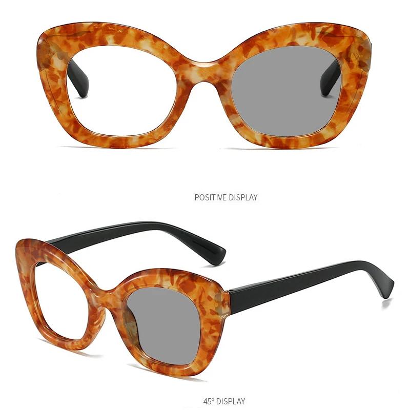 Luxury Photochromic Reading Glasses Elegant Durable Thick Frame Men And Women Hd Comfortable Far Sight Eyeglasses 0 To +4.0