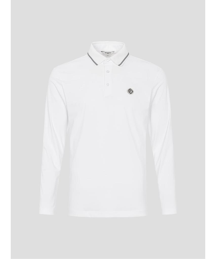 BEANPOLE GOLF [Heritage] Men'S Cooling Pique Long Sleeve T-Shirt - White