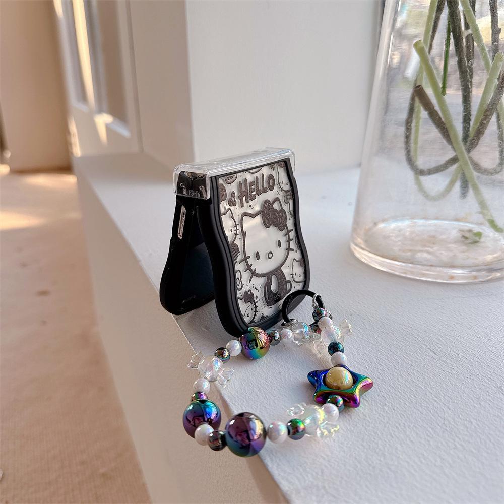 Etui ochronne Hello Kitty do składanego telefonu Samsung Galaxy Z Flip7/6/5/4 z smyczą