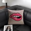 Lips Fashion Cushion Cover Natural Linen Organic Fabric Double-Sided Printing Sofa Home Decor Gift Pillow Case