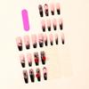 24pcs Full Cover False Nails for Women Spider Web Bat Rose Gothic Nail Art for Women Girls Manicure DIY